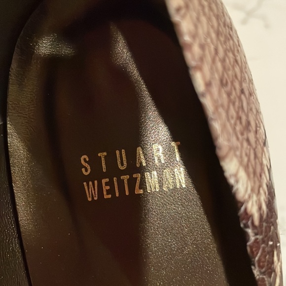 Stuart Weitzman Amazrolling python peep toe sz 9 - Picture 4 of 7